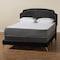 Baxton Studio Oxley Traditional Glam and Luxe Black Velvet and Gold Metal Queen Size Panel Bed 220-12848-ZORO - alternate 7
